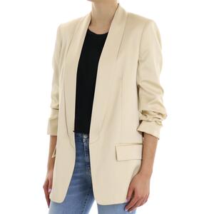 GIACCA MANICA ARRICCIATA BEIGE